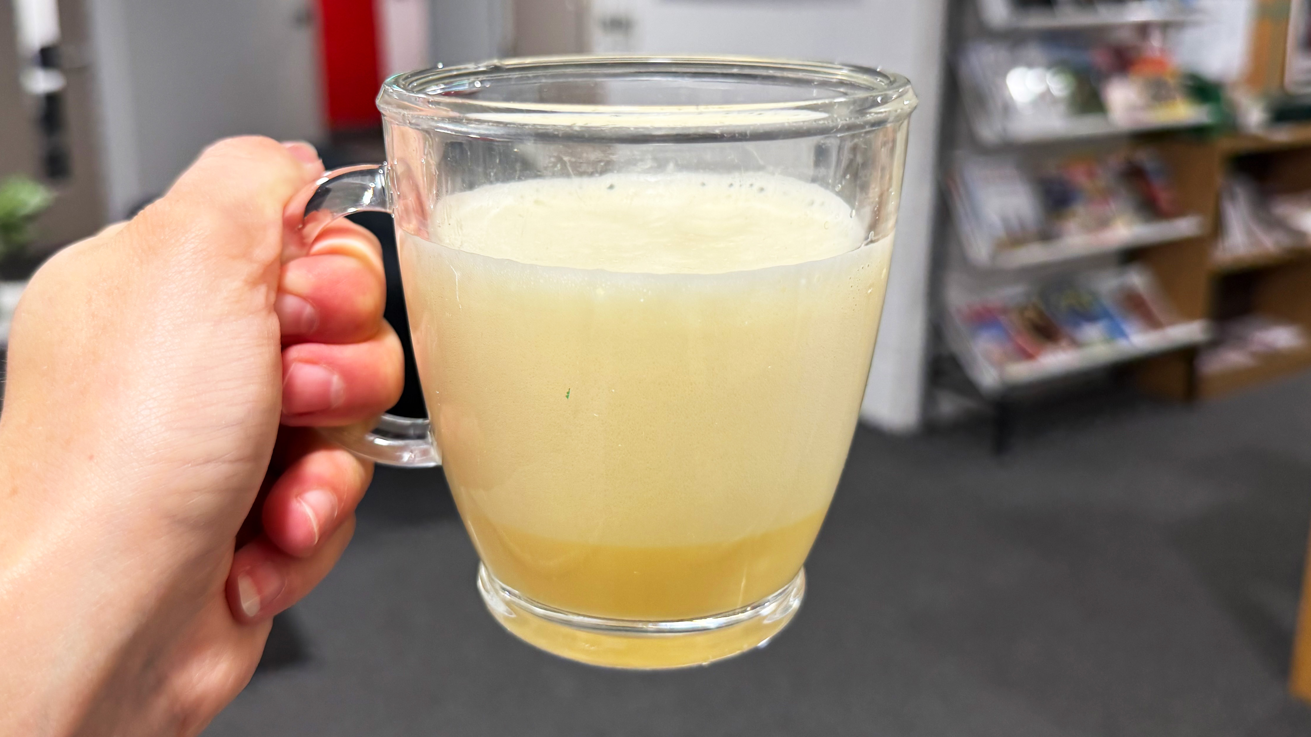 a milk drink made by the subminimal nanofoamer go