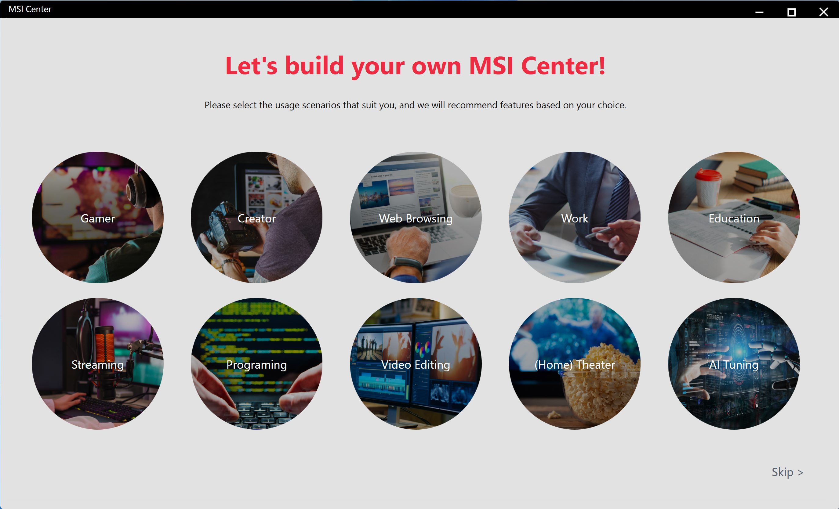 MSI MAG B850 Tomahawk Max Wifi II - MSI Center