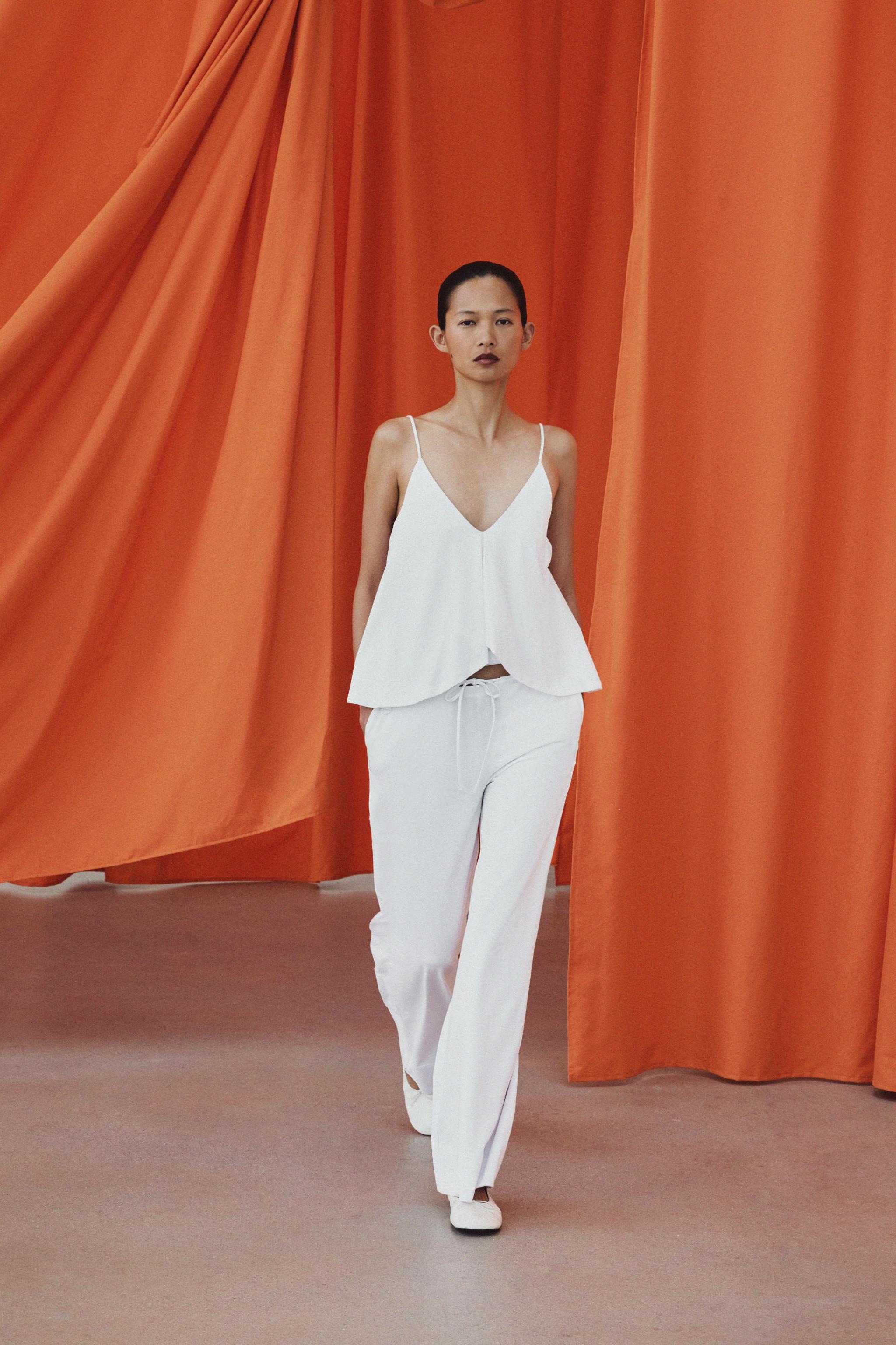 Straight-Leg Cotton Trousers