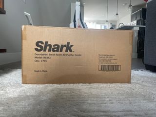 A box containing the Shark Air Purifier 3-in-1