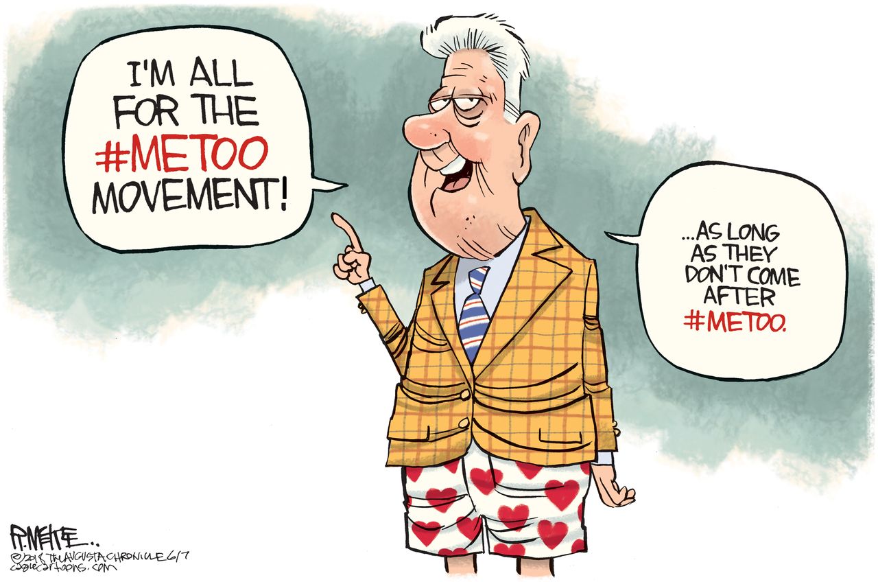 Political cartoon U.S. Bill Clinton MeToo movement