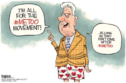 Political cartoon U.S. Bill Clinton MeToo movement