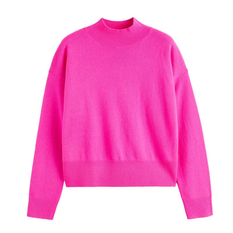 hot pink knitted jumper