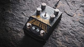 The Manson Guitar Works Supermassive Black Fuzz has control knobs crafted from exceedingly strong 6082 T6 aluminium and each is engraved with unique custom art to&nbsp;represent its function