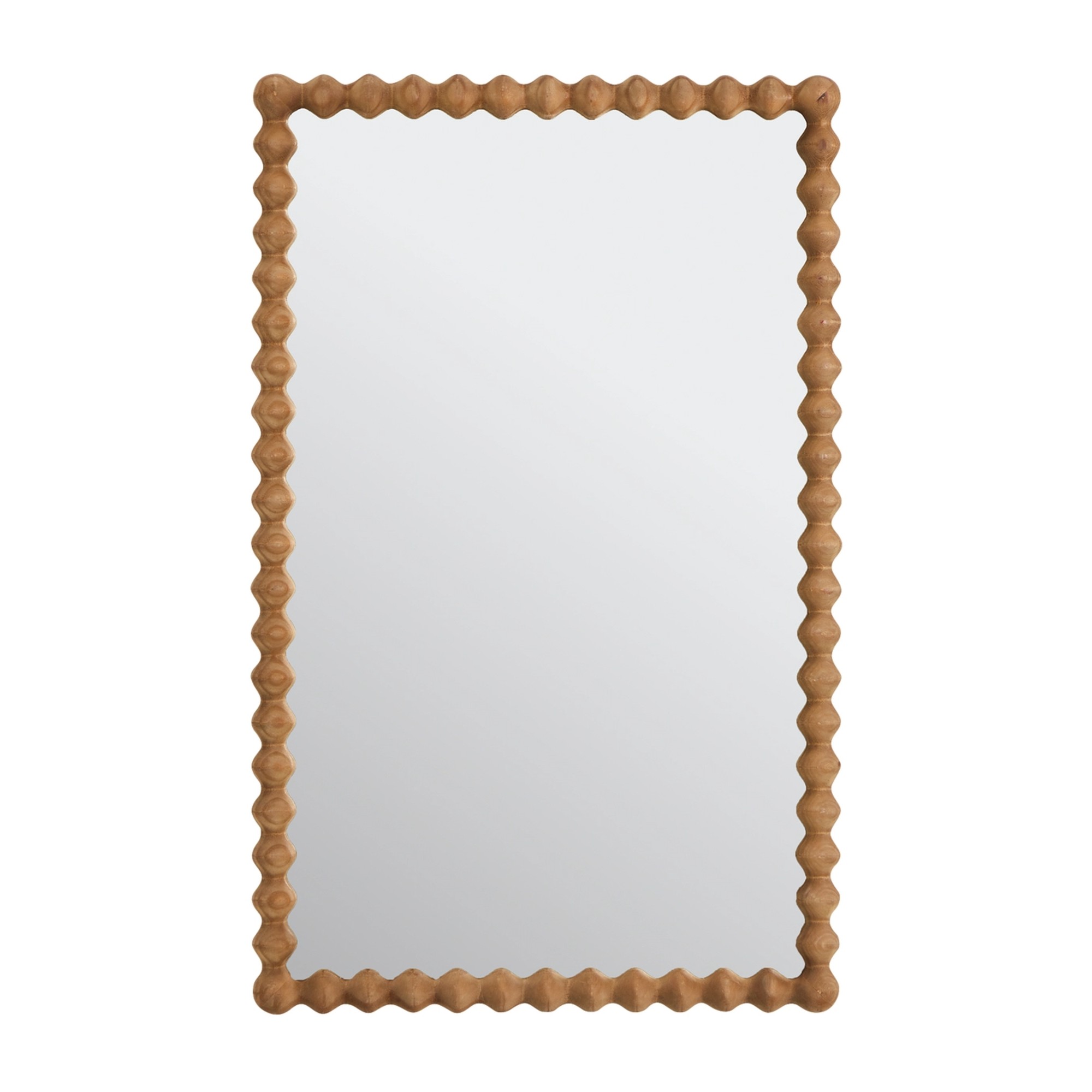 Habitat Bobbin Stained Wooden Wall Mirror - 90x56cm