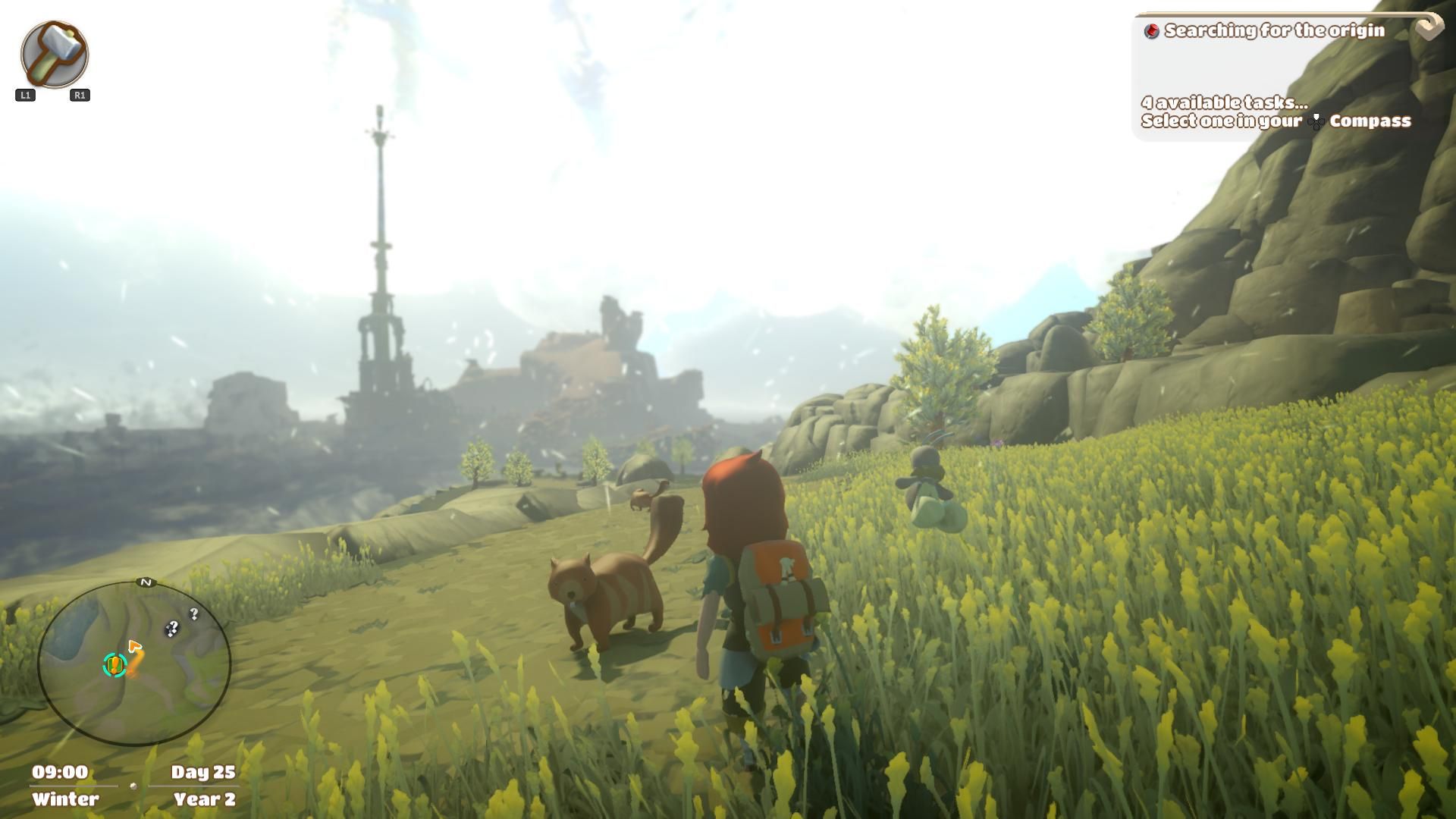 Игровой процесс Yonder: The Cloud Catcher Chronicles: путешествие по цветущему лугу