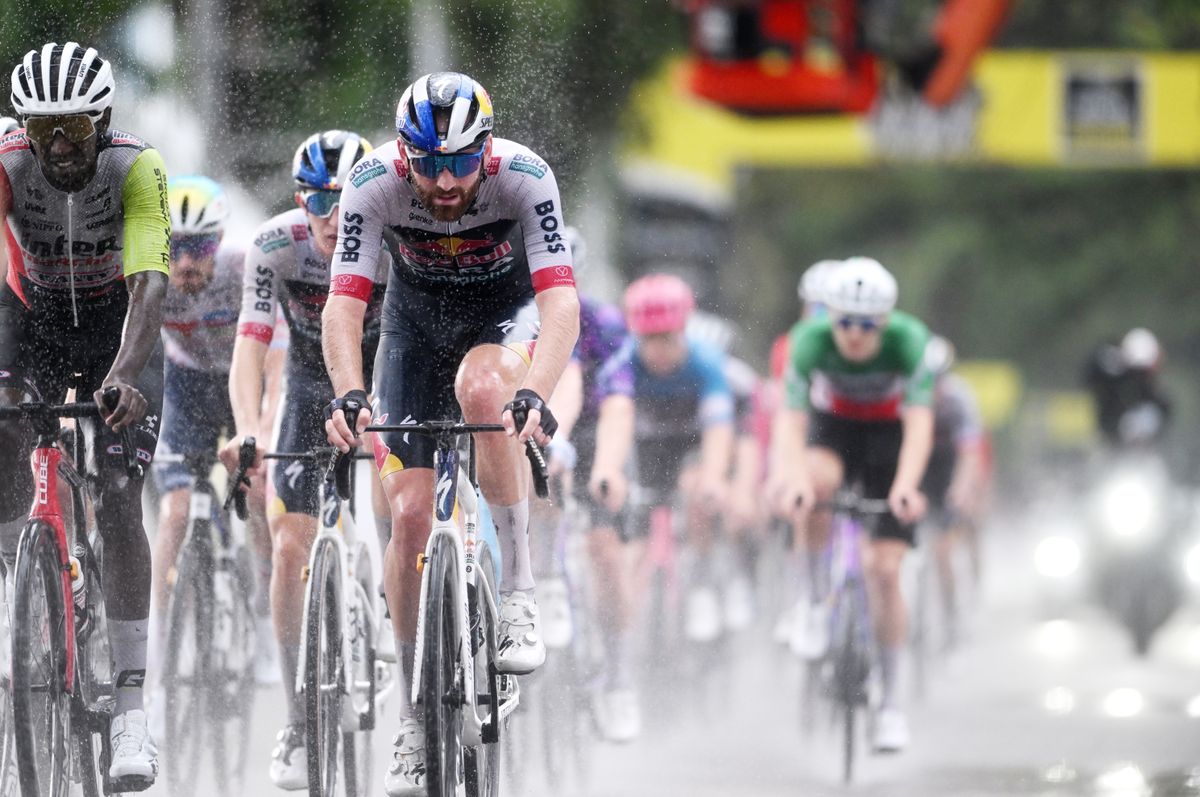 SINGAPORE, SINGAPORE - NOVEMBER 02: Jordi Meeus of Belgium and Team Red Bull - BORA - Hansgrohe competes during the 4th Tour de France EFGH Singapore 2025 - Criterium Race a 57.5km one day race from Singapore to Singapore on November 02, 2025 in Singapore. (Photo by Szymon Gruchalski/Getty Images)