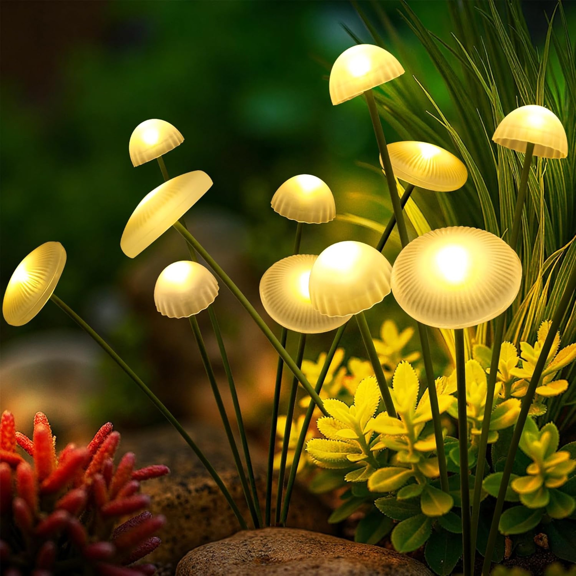 Patiopia Mushroom Solar Firefly Lights