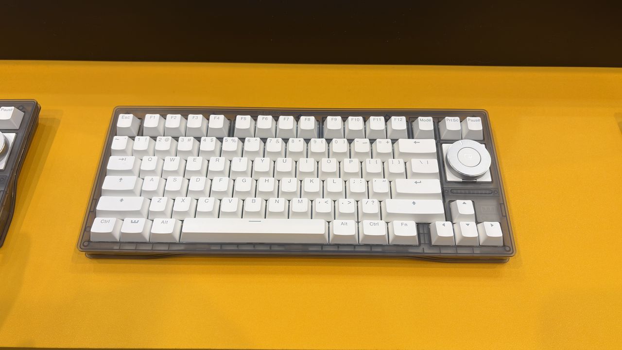 Wooting's new knob on display at its booth at Computex 2026.