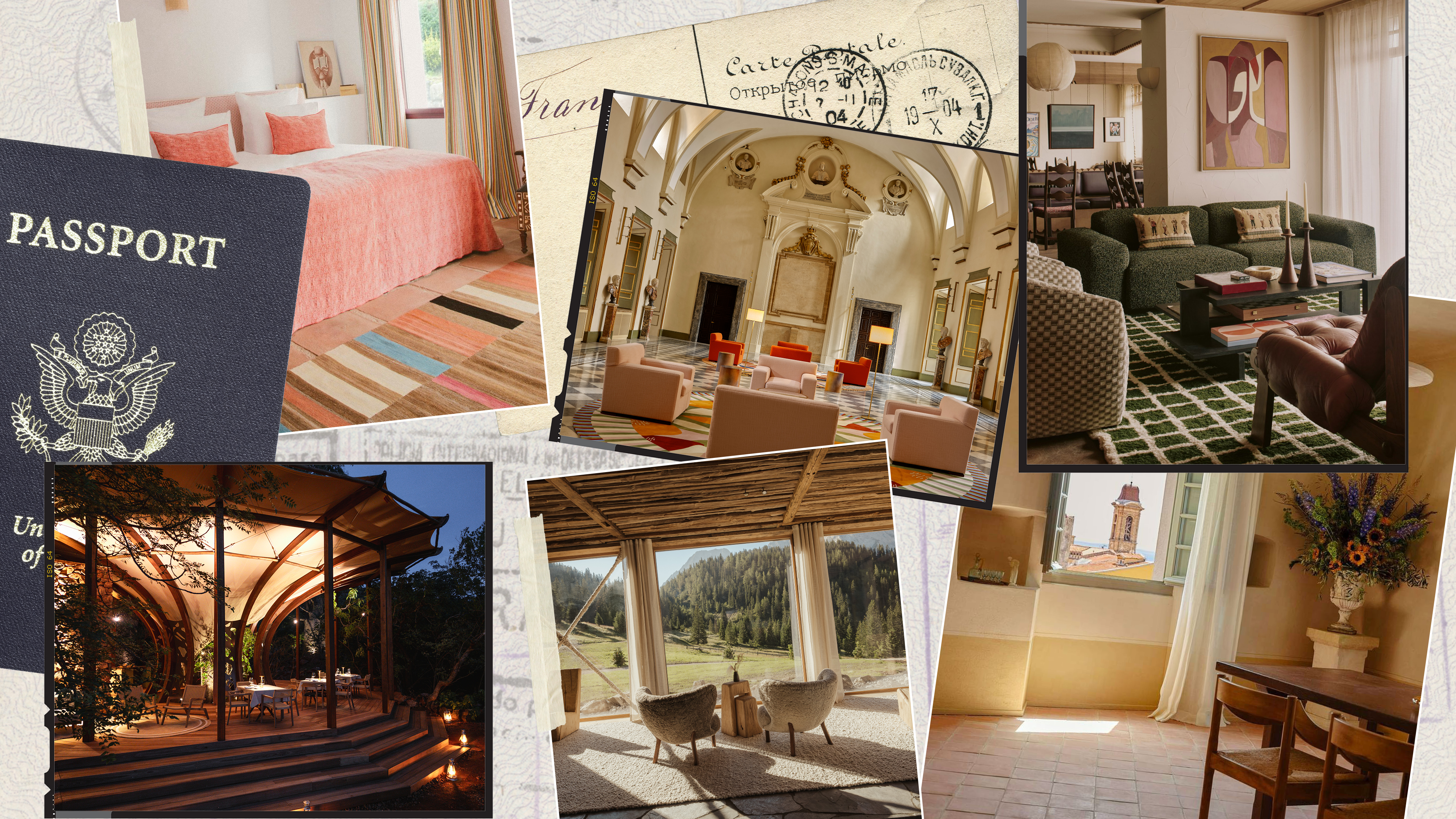 a collage of photos depicting the best new hotels around the world
