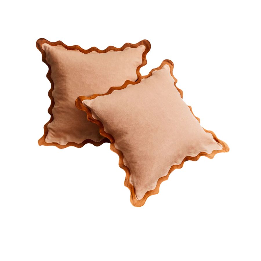 Scalloped edged European pillowcases