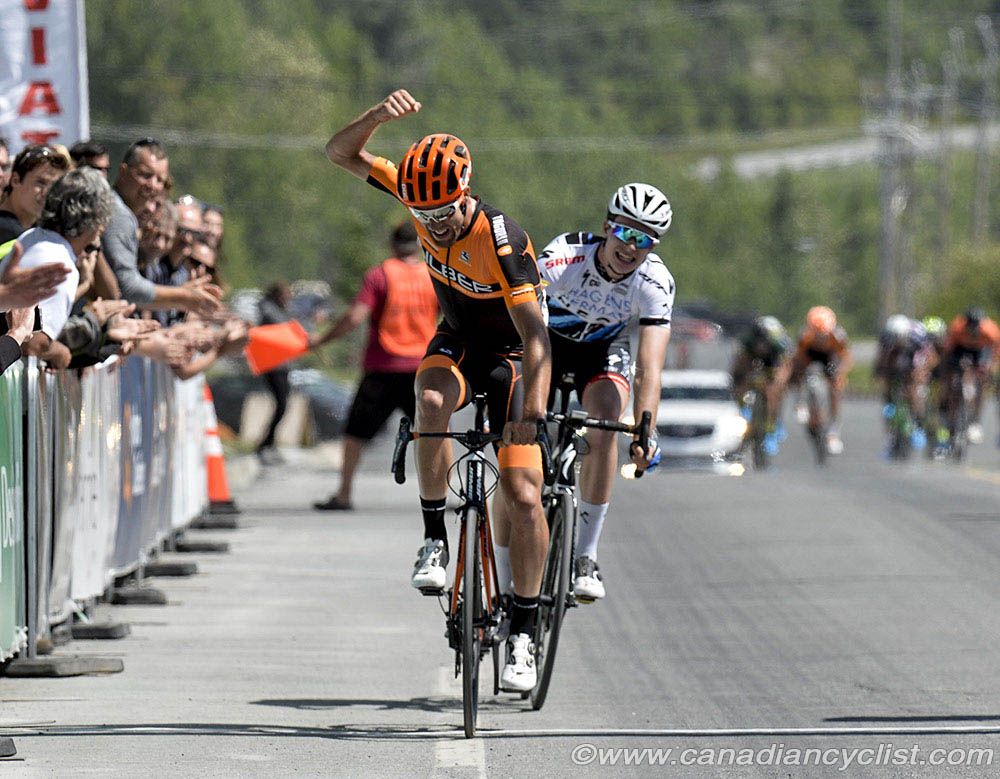 Final break: Emile Jean (Silber Pro Cycling) outsprints Ian Garrison (Axeon Hagens Berman)