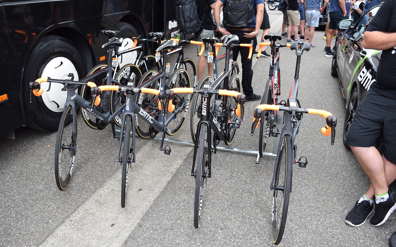 Dimension Data went all in with orange handlebar tape on stage 12 to celebrate Mandela Day