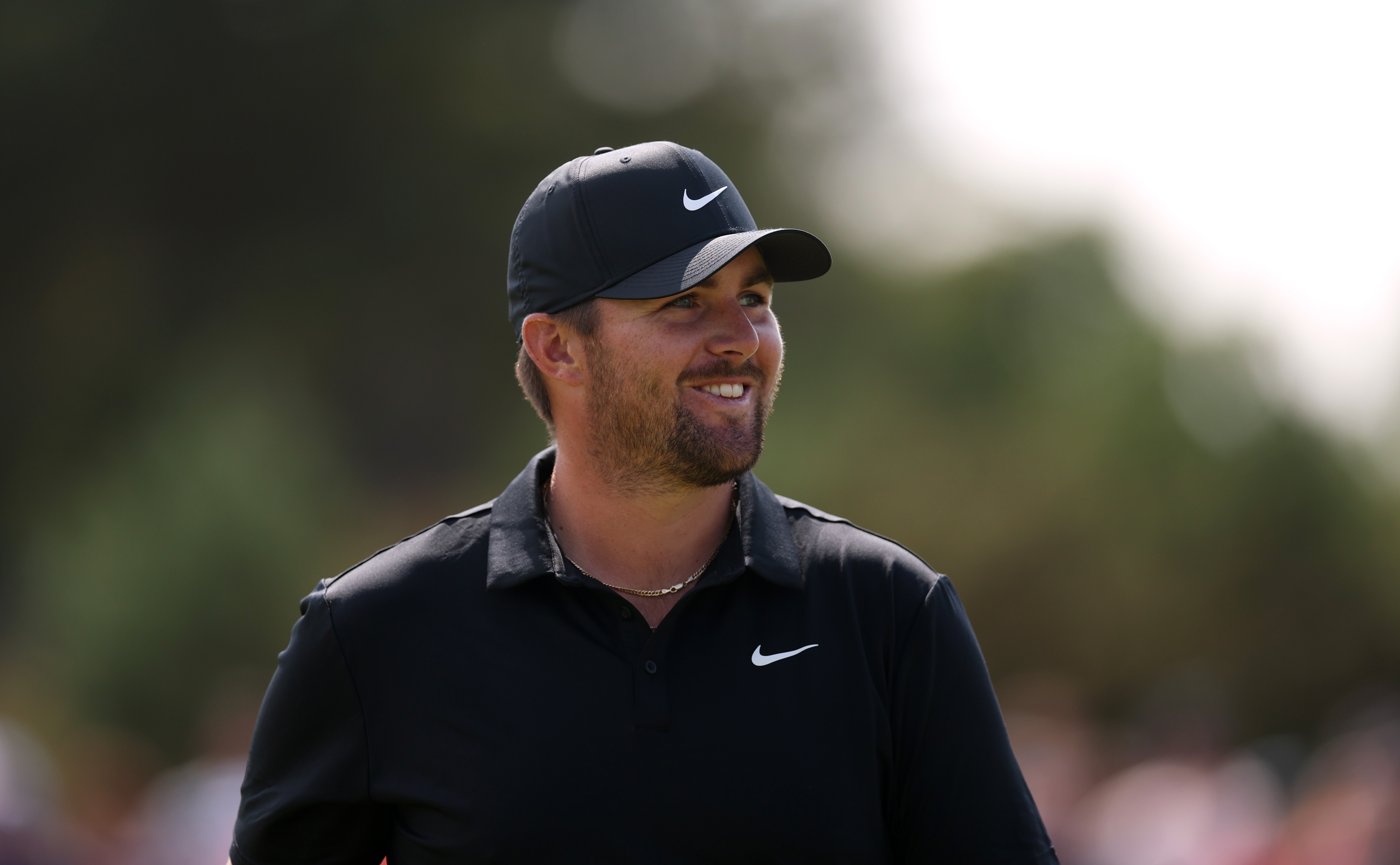 Chris Gotterup smiles during round four of the 2025 Genesis Scottish Open at The Renaissance Club