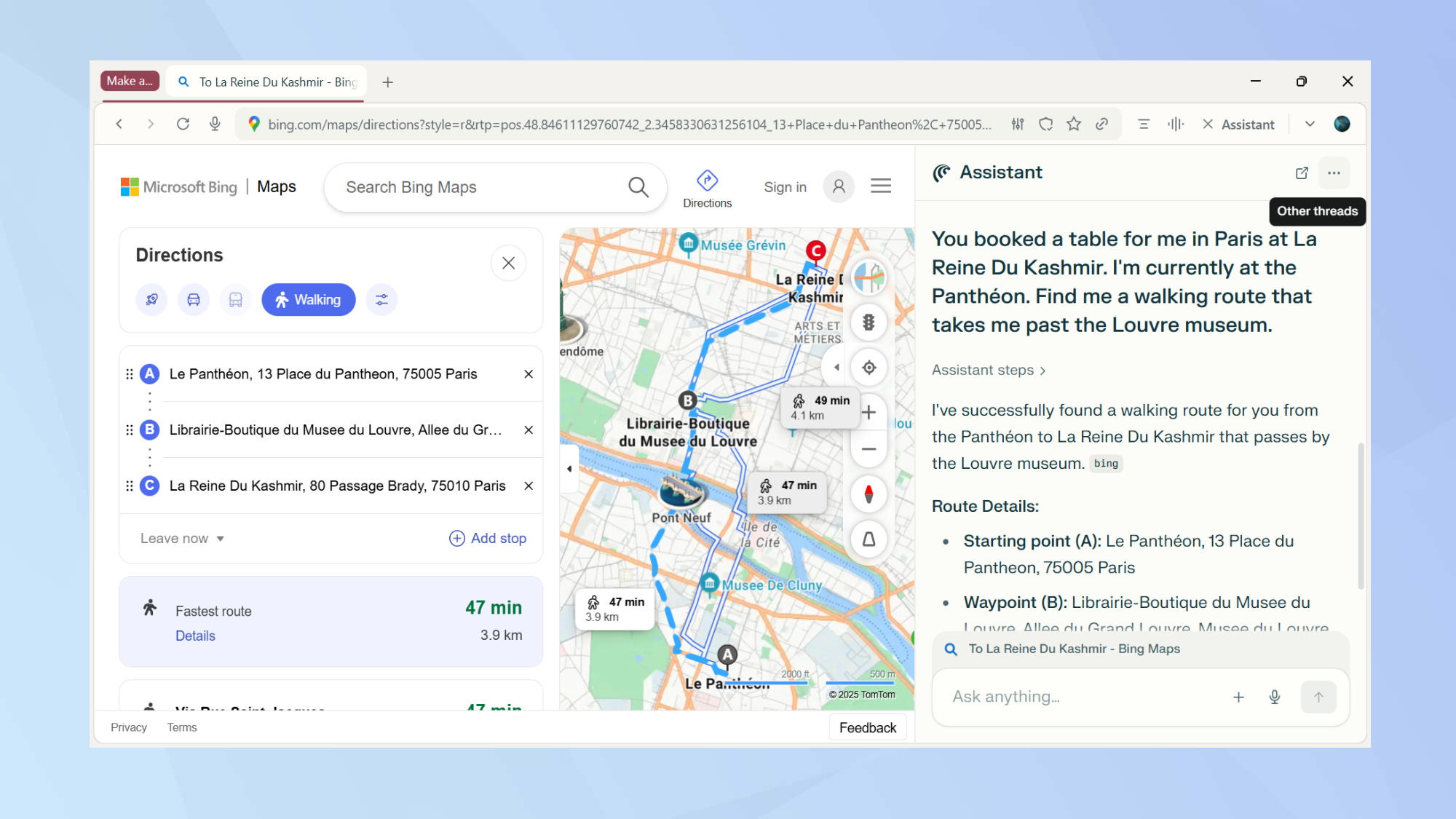 Use Comet to plan your trip 
