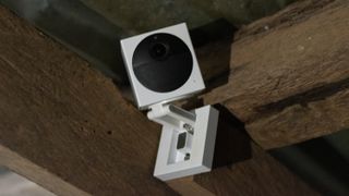 Wyze Cam Outdoor v2 mounted on a ceiling