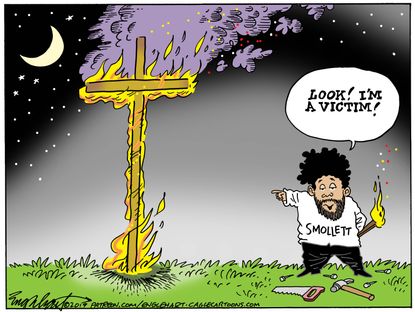 Editorial&nbsp;Cartoon&nbsp;U.S. Jussie Smollett Trump MAGA Chicago hate crime hoax