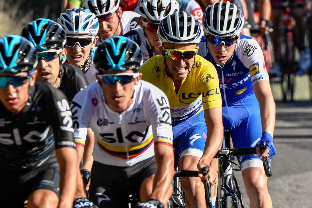 Julian Alaphilippe in the bunch during stage 6 at Paris-Nice