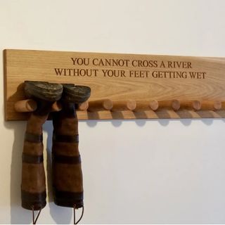 Personalised Wooden Welly Boot Rack