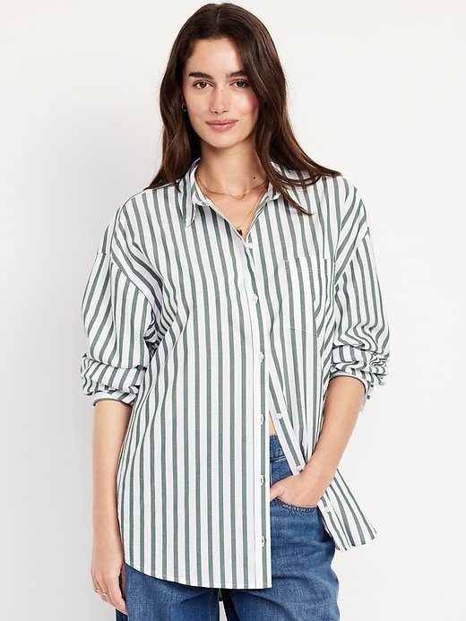 Oversized button boyfriend shirt