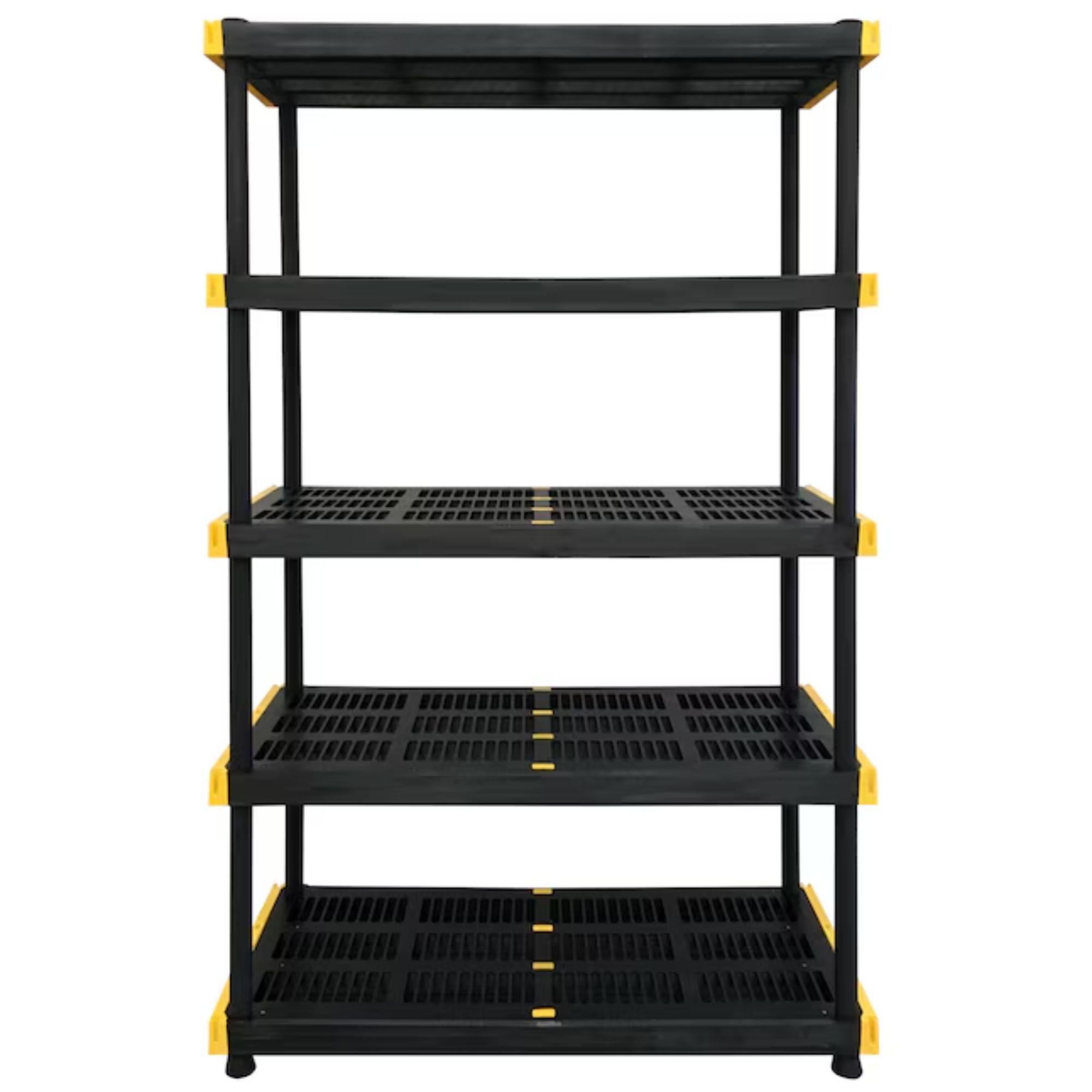 Project Source 48-in W x 20-in D x 72-in H 5 -Tier Heavy Duty Black Plastic Utility Shelving Unit