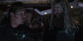 Star-Lord, Rocket, and Thor in Avengers: Endgame