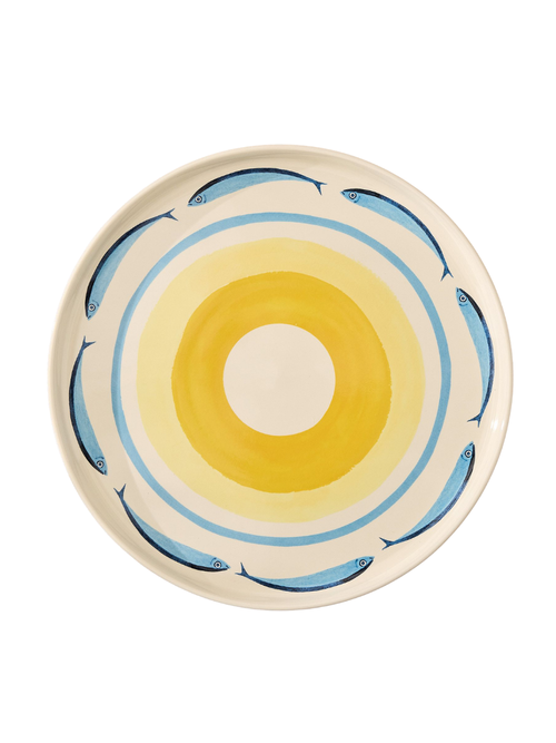 Sardine Melamine Outdoor Dinner Plates, Set of 4