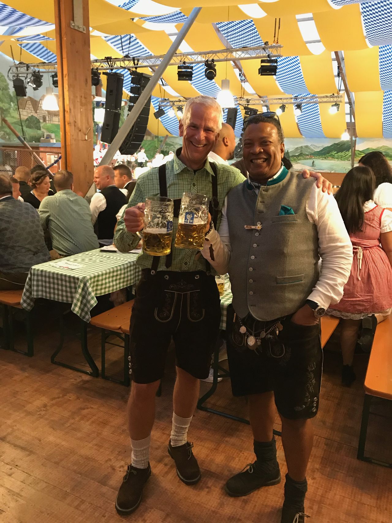 Dave Labuskes and Mike Blackman at Oktoberfest.