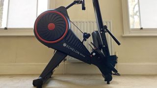 Echelon Smart Rower rowing machine folded for storage
