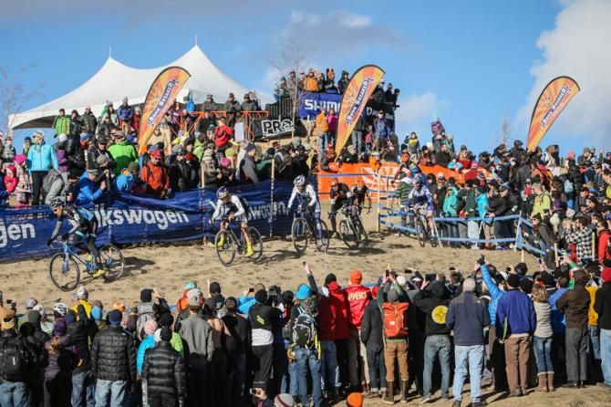 Big crowds lined the main run up and descent