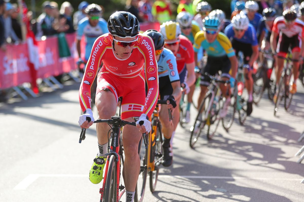 Julius Johansen (Denmark) before making his race winning move