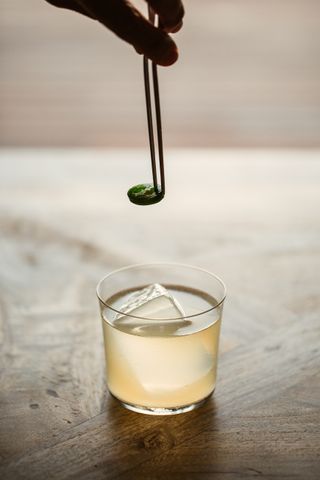 Carnaval Cachaca and Padrón Peppers cocktail