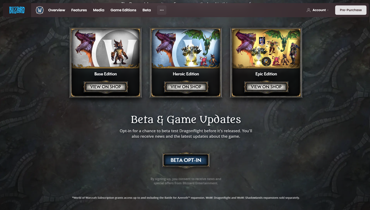Dragonflight Alpha Sign Up – The World of Warcraft: Dragonflight Beta ...