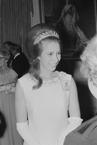 Princess Anne in a tiara