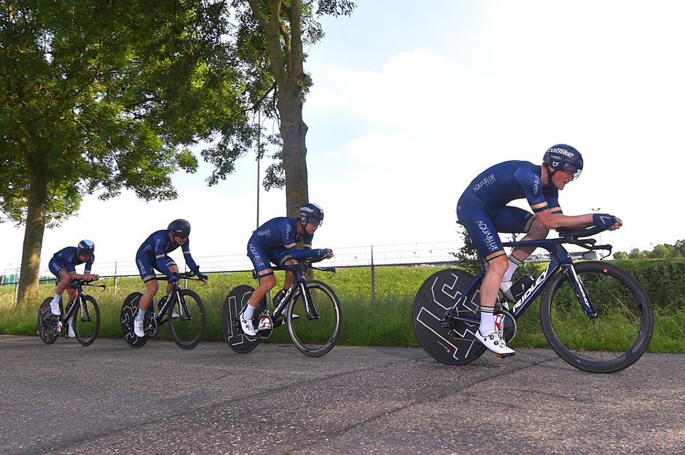 Matt Brammeier of Ireland leads Team Aqua Blue Sport