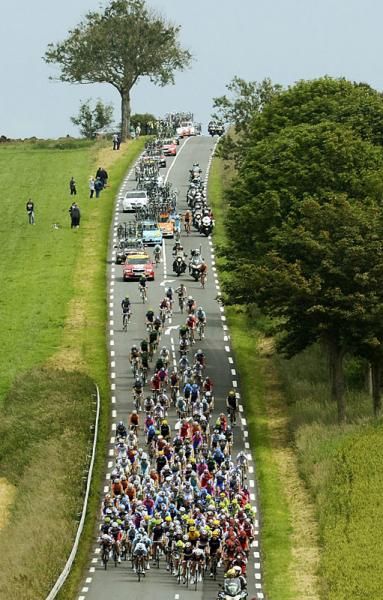 The Tour de France peloton