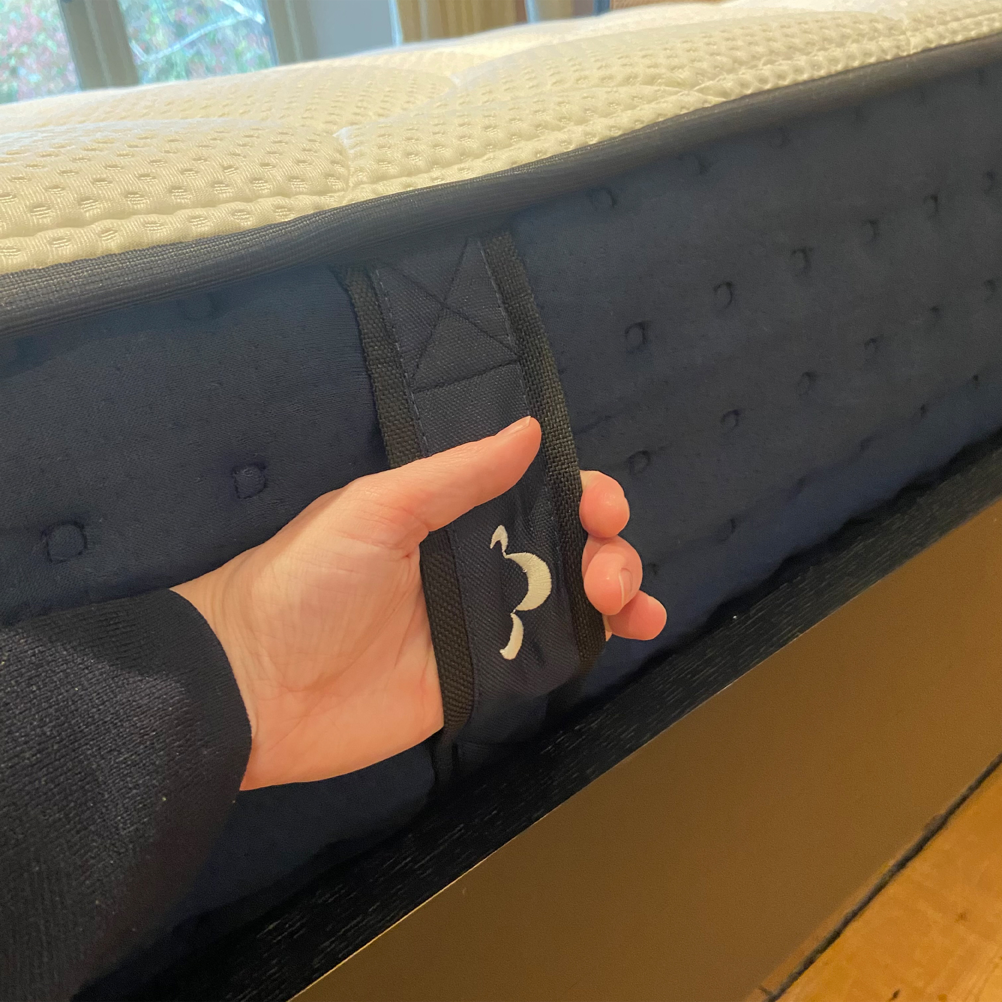 The DreamCloud Hybrid mattress being tested