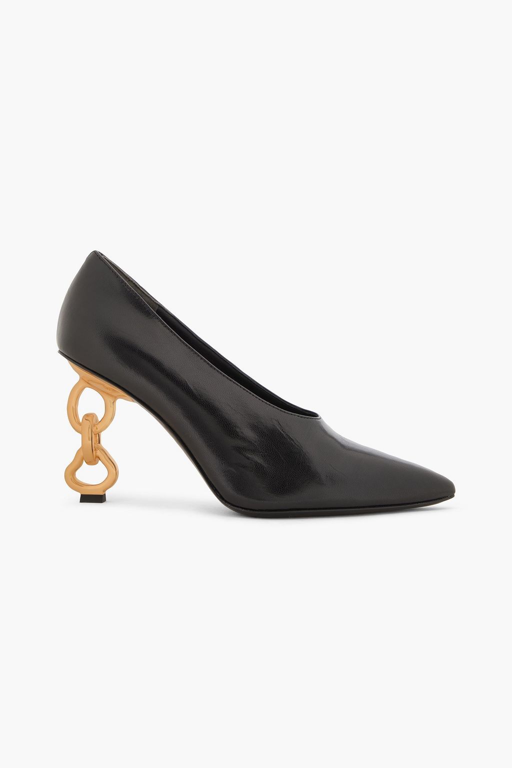 Chain Leather Pumps