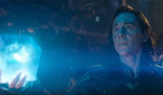 Loki offering Thanos the Tesseract