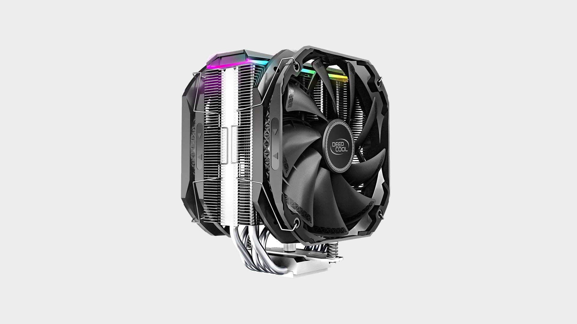 Deepcool AS500 Plus CPU air cooler on a blank background