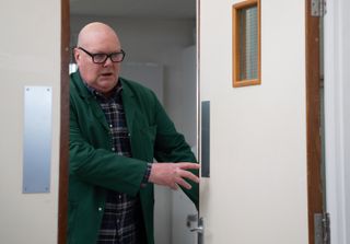 Vet Paddy at the clinic