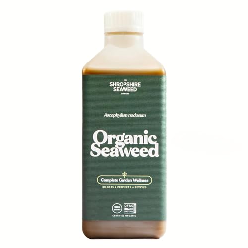 The Shropshire Seaweed Company - Certified Organic Plant Food &amp;amp; Lawn Feed - Promotes Growth, Enhances Roots &amp;amp; Soil Health. Sustainably Sourced From Ireland Liquid Organic Seaweed Fertilizer 1l