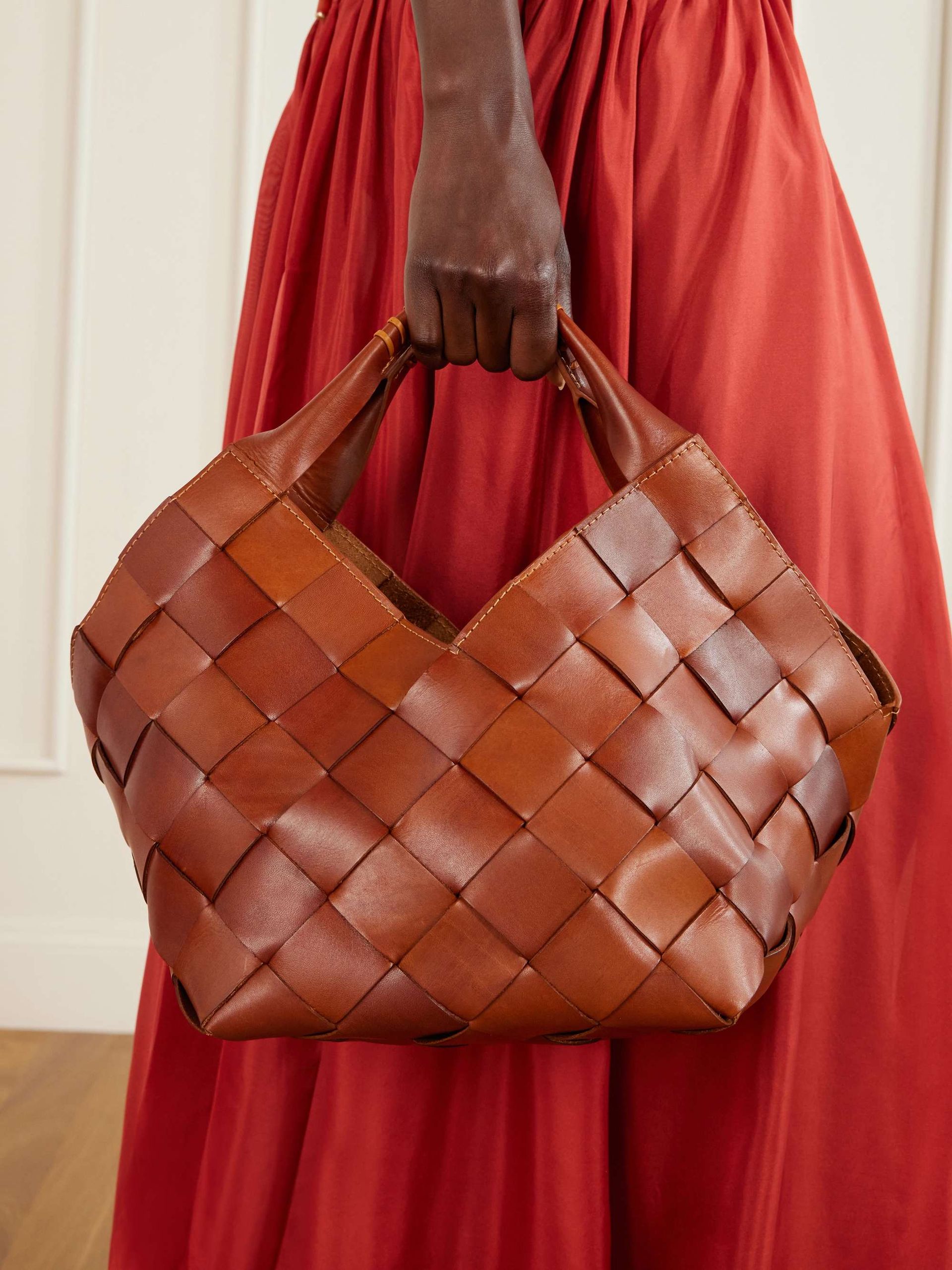 Castello Woven Leather Tote
