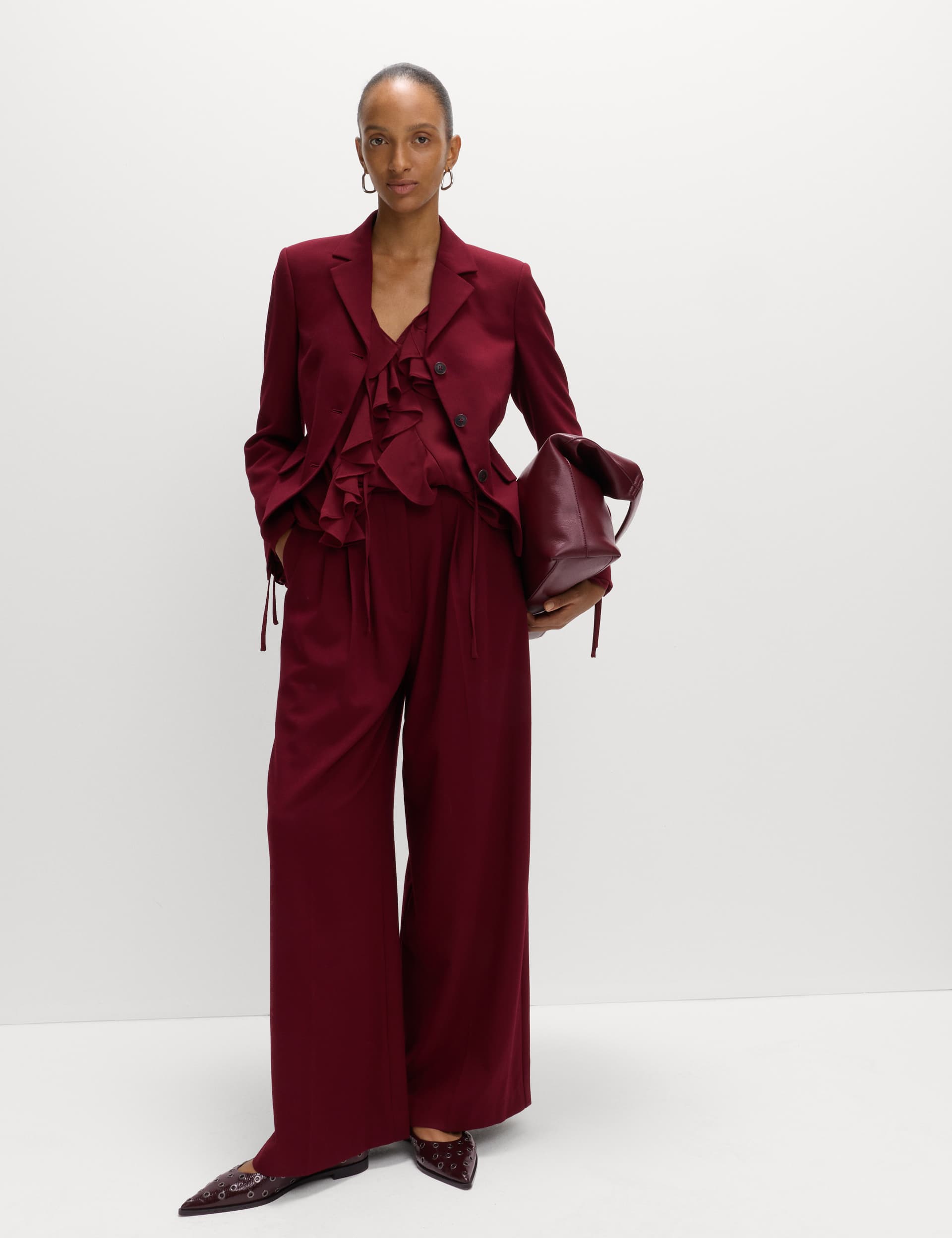 Tailored Wide Leg Trousers