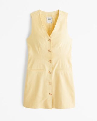 Abercrombie & Fitch, Linen Blend Vest Dress