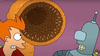 Futurama season 11 Fry, Bender, sand worm