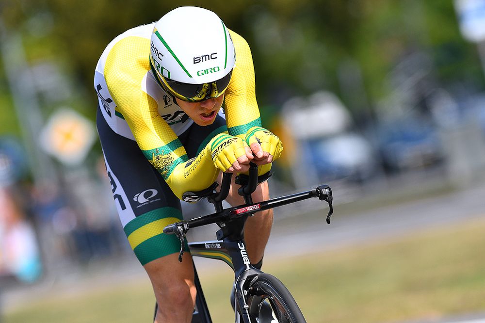 Rohan Dennis on his way to winning the stage 2 time trial at the Eneco Tour
