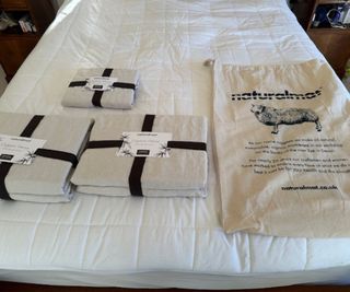 Naturalmat Organic Hemp Bedding on a mattress.