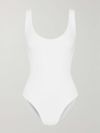 Square Neck Seersucker Swimsuit