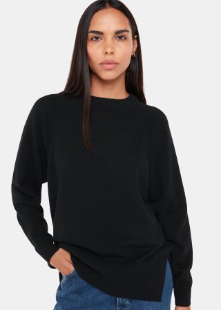 Black Ultimate Cashmere Crew Neck